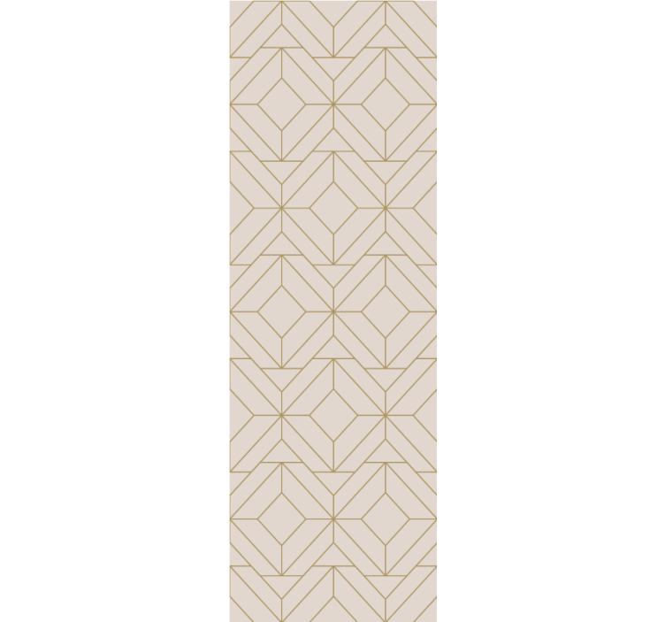 Modern roller blind with golden rustic lines pattern - TenStickers