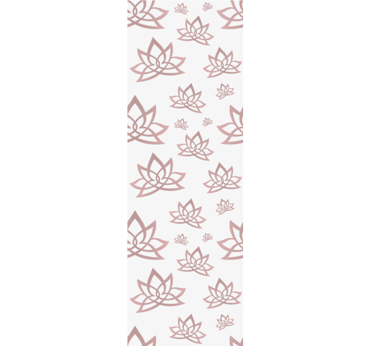 Modern roller blind with minimalistic lotus pattern - TenStickers
