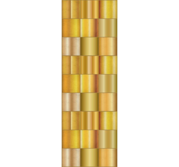 Modern roller blind in golden yellow blocks - TenStickers