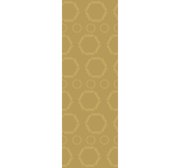 Modern roller blind with gold hexagon design - TenStickers