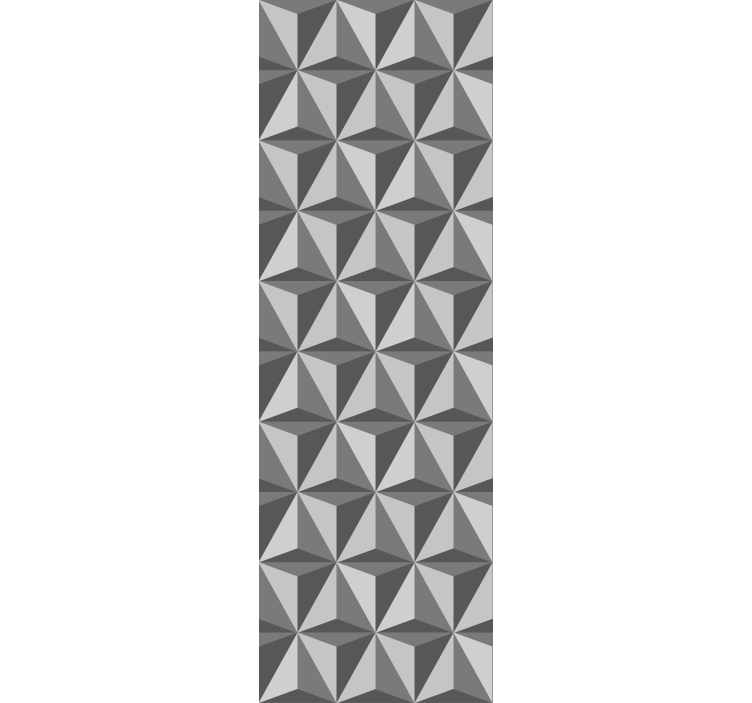 Modern roller blind in dark triangle tile design - TenStickers