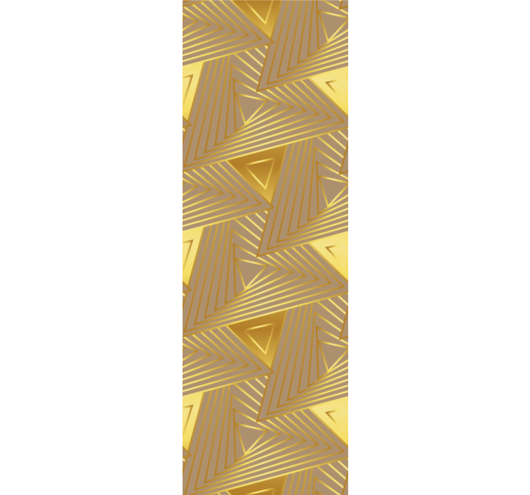 Modern roller blind with eclectic golden geometry - TenStickers