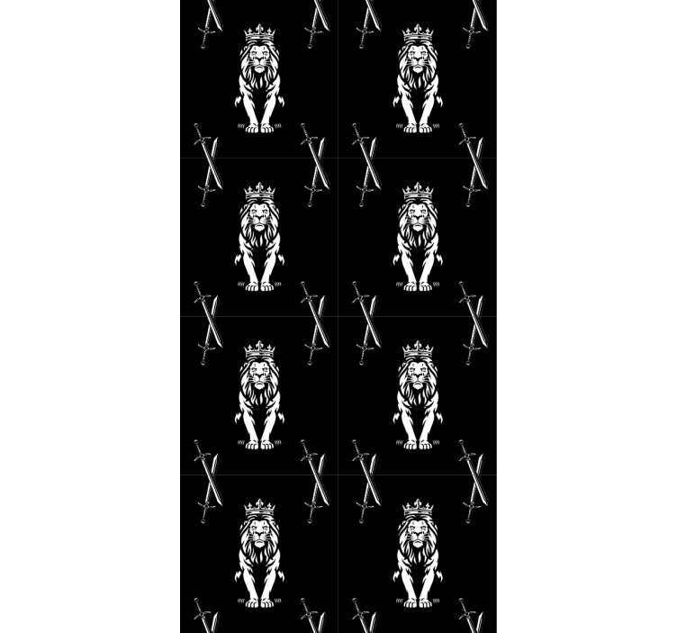 Modern roller blind jungle king silhouettes - TenStickers