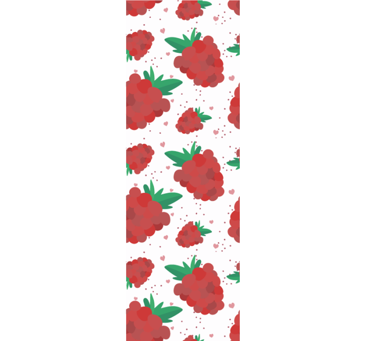 Modern roller blind berries watercolor stain pattern - TenStickers