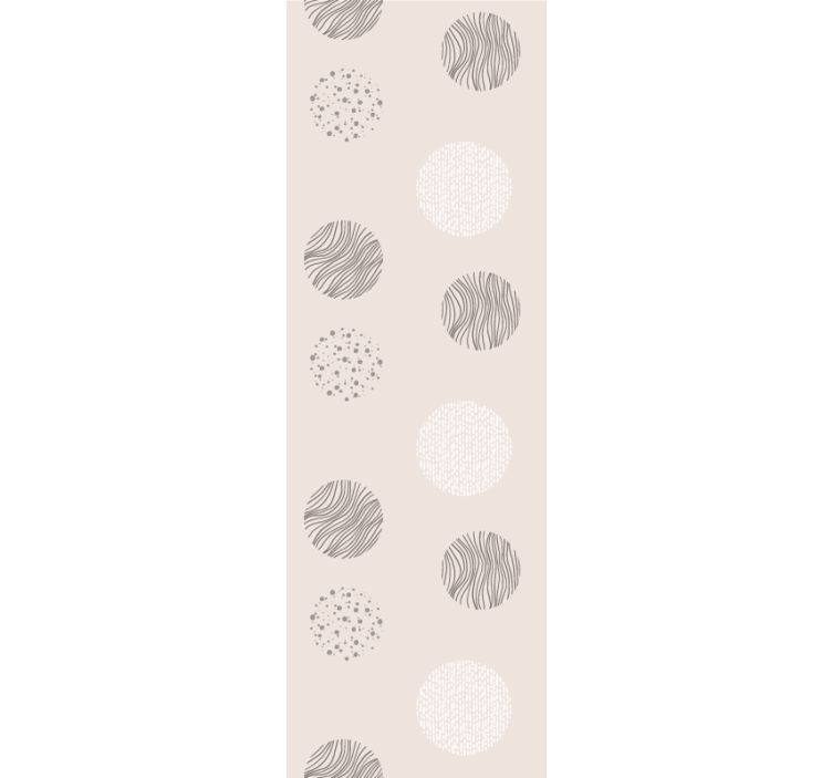 Modern roller blind with gray circle texture pattern - TenStickers