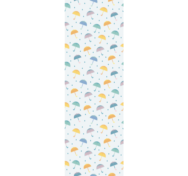 Modern roller blind with colorful umbrella cartoon design - TenStickers