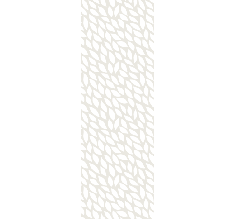 Modern roller blind in white leaves on grey - TenStickers