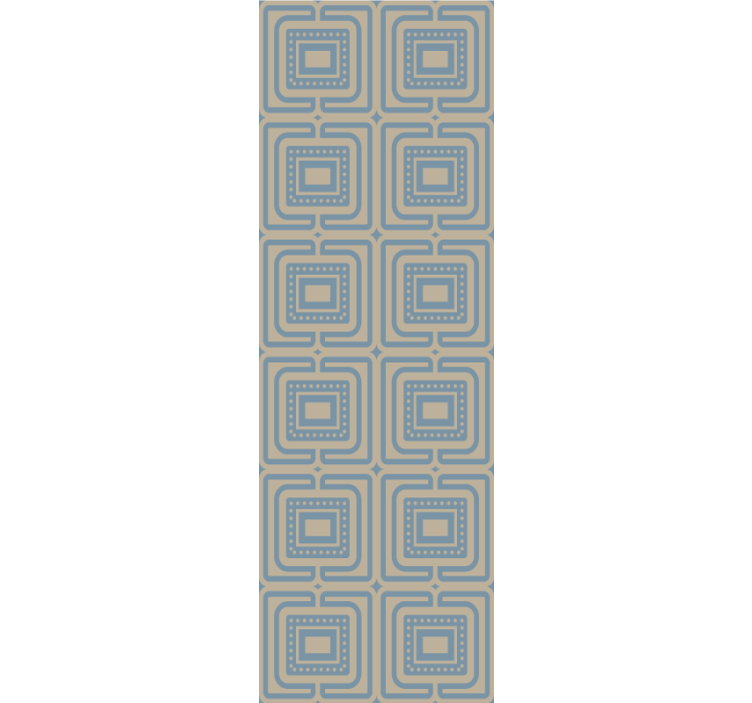 Modern roller blind with bronze and dark blue squares - TenStickers