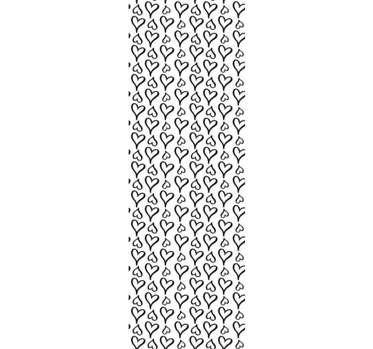 Modern roller blind with black heart icons - TenStickers