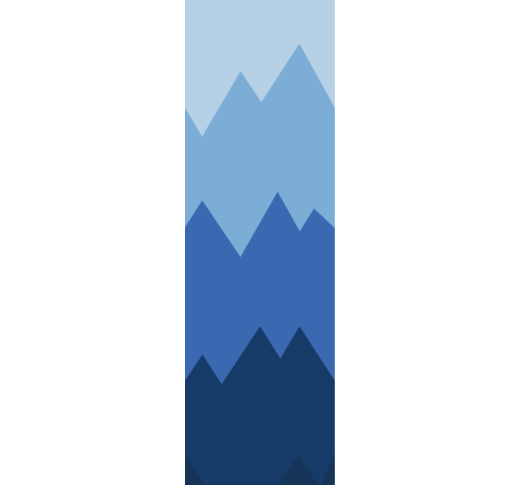 Modern roller blind in white and blue quilt design - TenStickers