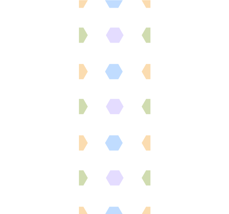 Modern roller blind multicolor hexagons on light - TenStickers