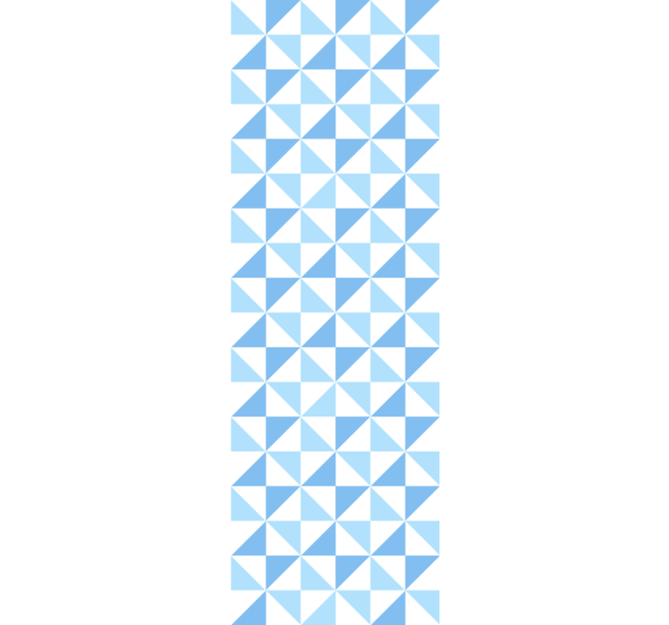 Modern roller blind light blue triangular pattern - TenStickers