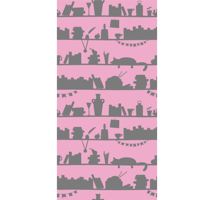 Modern roller blind in pink and grey design - TenStickers