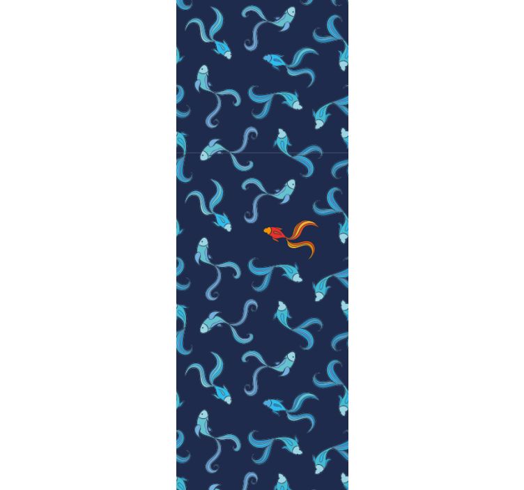 Modern roller blind one in a thousand orange fish - TenStickers