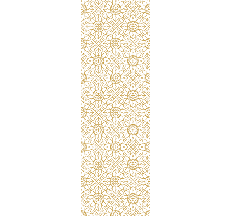 Modern roller blind in white floral design - TenStickers