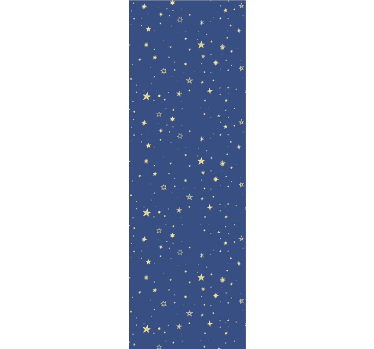 Modern roller blind with golden stars on blue - TenStickers