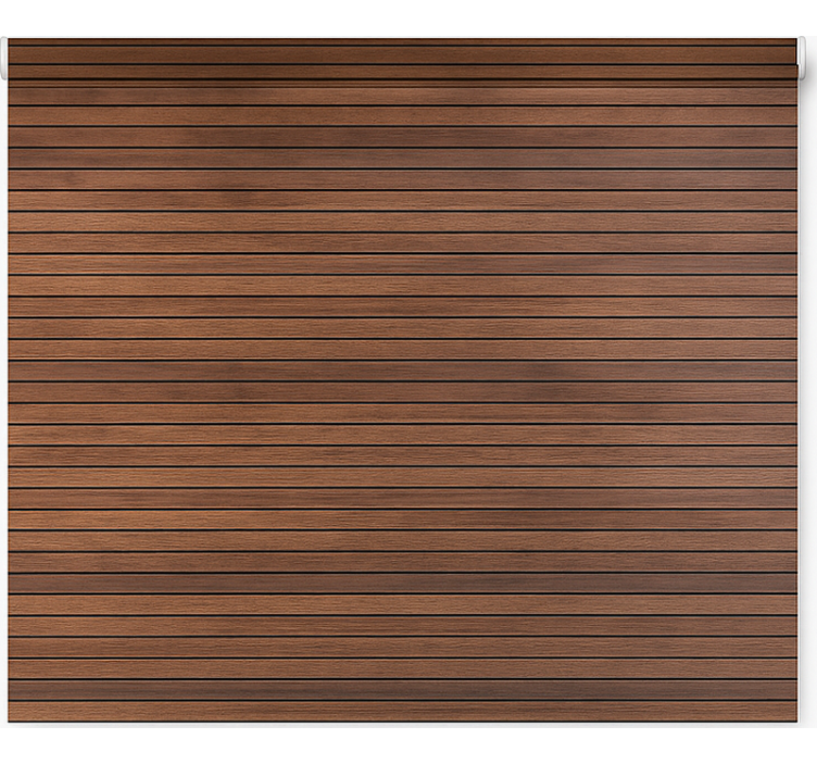 Texture and pattern roller blind parallel walnut slats - TenStickers