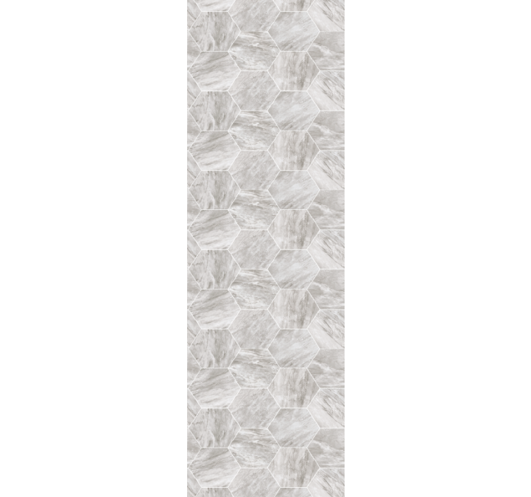 Gray roller blind with gold marble hexagonal pattern - TenStickers