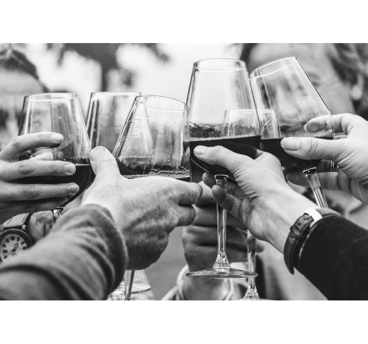 Kitchen roller blind cheers to glasses - TenStickers