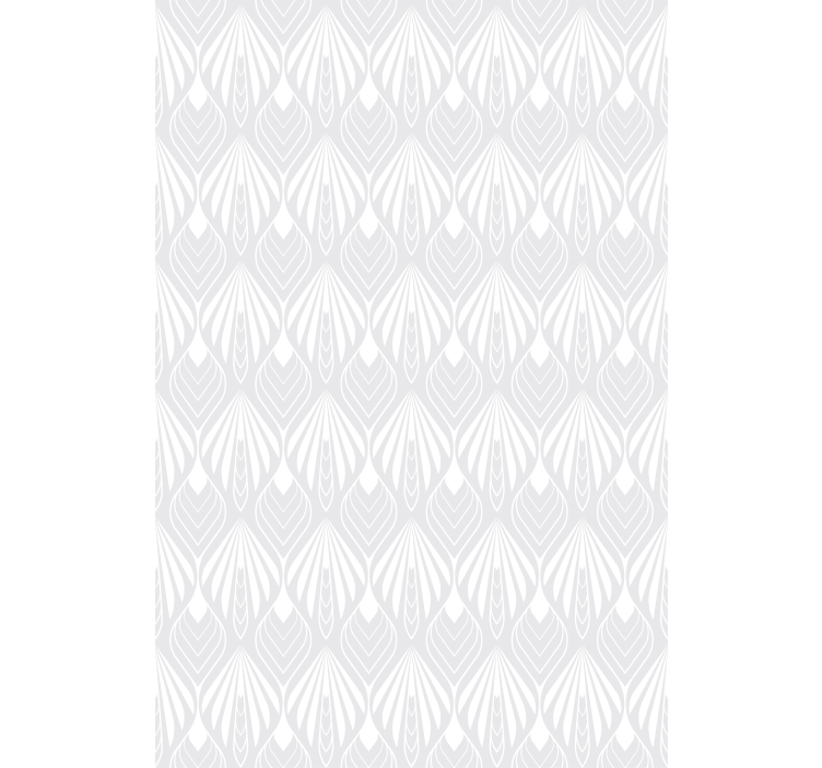 Gray roller blind with white and grey leaves pattern - TenStickers