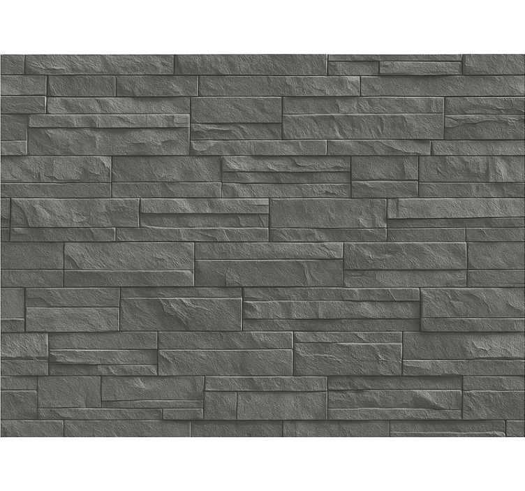 Gray roller blind charcoal ledge stone - TenStickers
