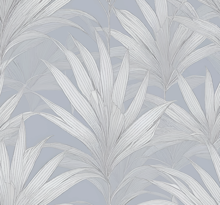 Gray roller blind with palm leaves print - TenStickers