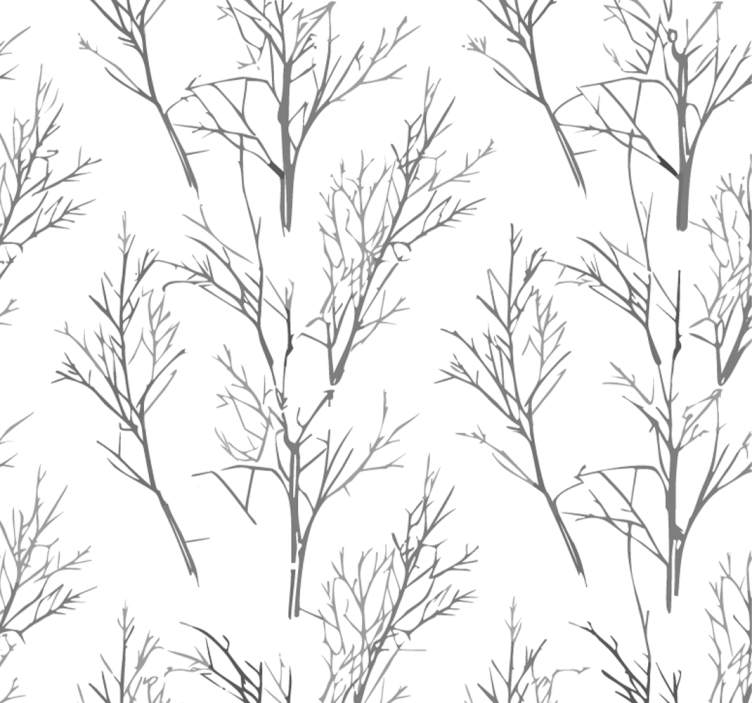 Gray roller blind with delicate branches - TenStickers