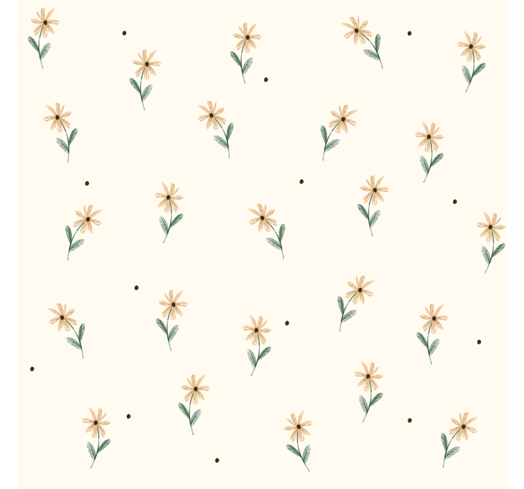 Pink roller blind yellow daisies design - TenStickers