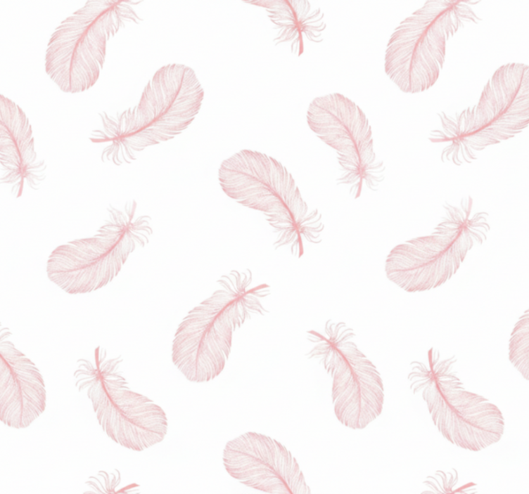 Pink roller blind pink feather pattern - TenStickers
