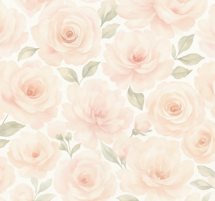 Pink roller blind in vintage pink peony design - TenStickers