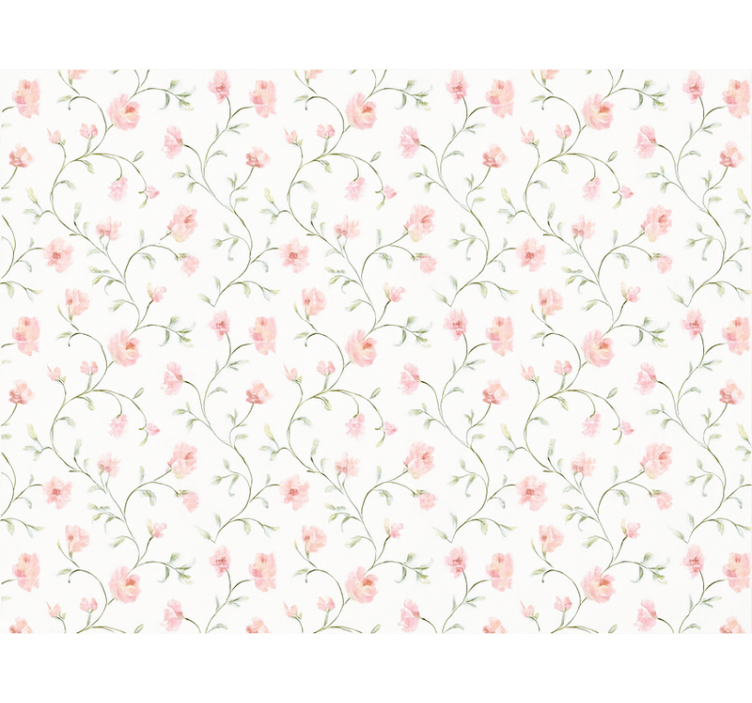Pink roller blind botanical pink flower design - TenStickers