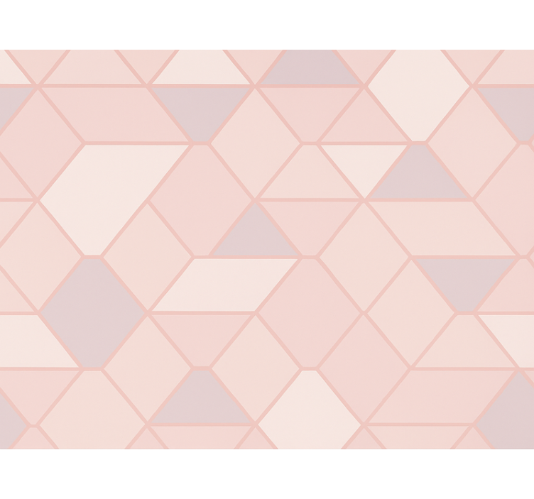 Pink roller blind modern abstract pink shapes - TenStickers