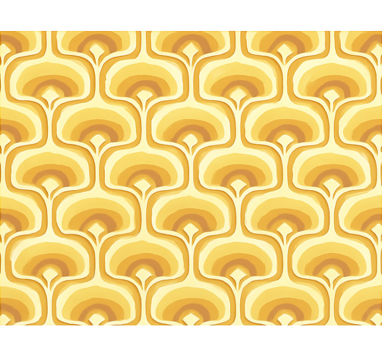 Yellow roller blind with retro yellow design - TenStickers