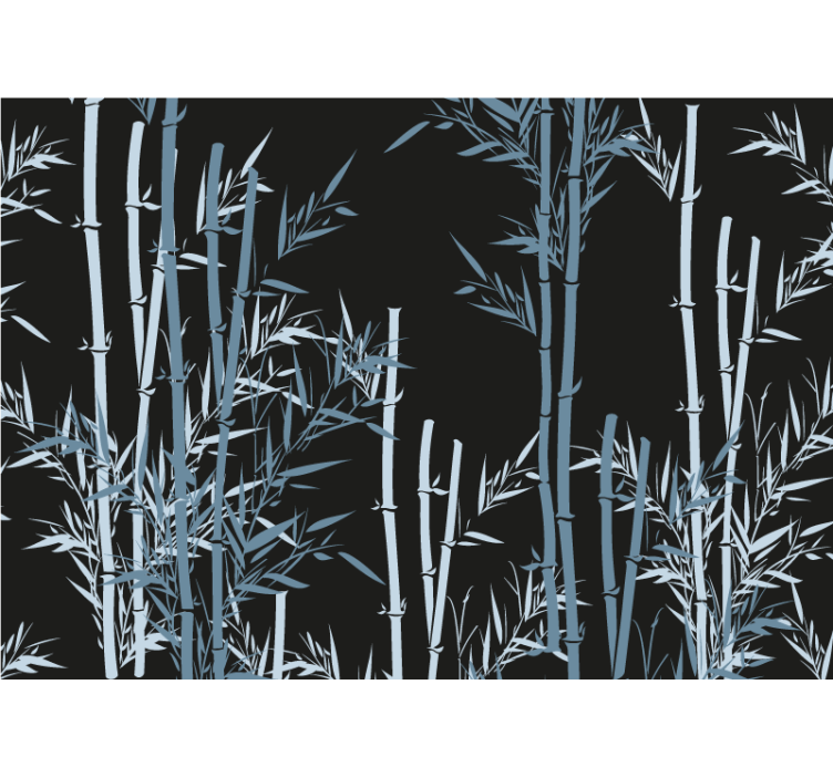 Kitchen roller blind bamboo leaves design - TenStickers