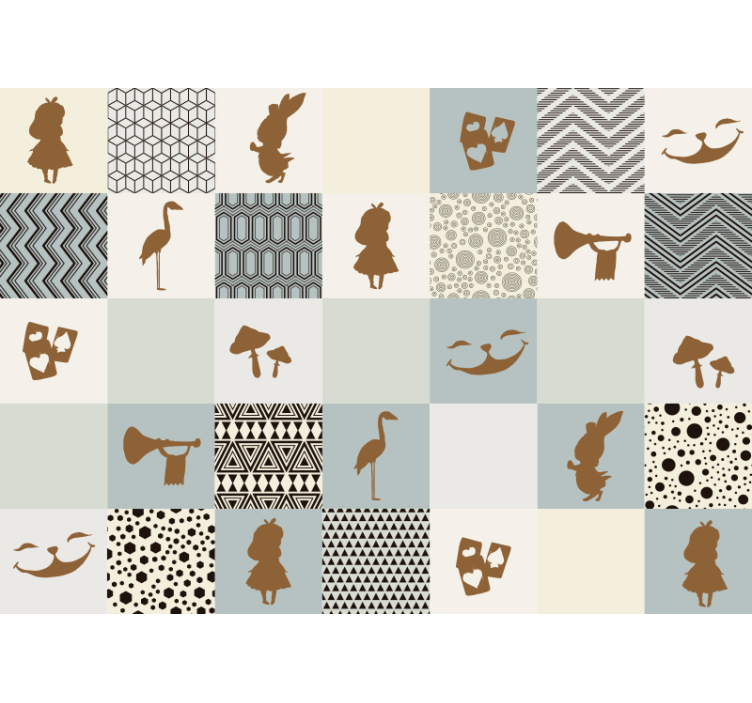 Kitchen roller blind inspired by alice in wonderland - TenStickers