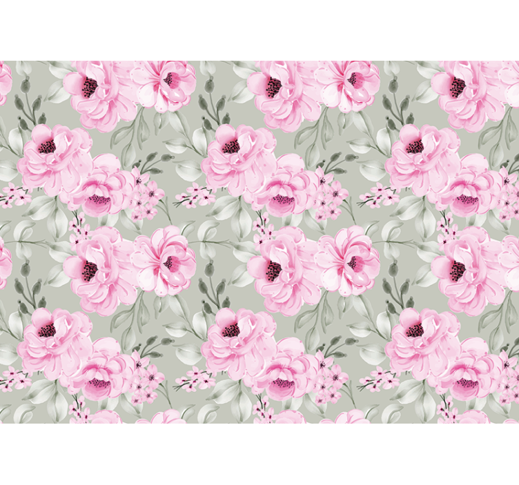 Kitchen roller blind pastel color peonies - TenStickers