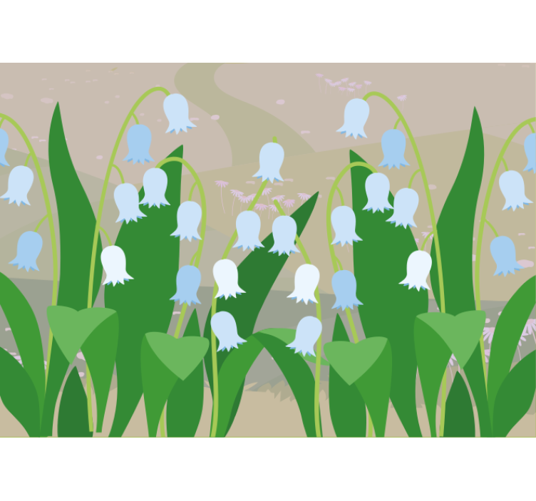 Kitchen roller blind beautiful snowdrop landscape - TenStickers