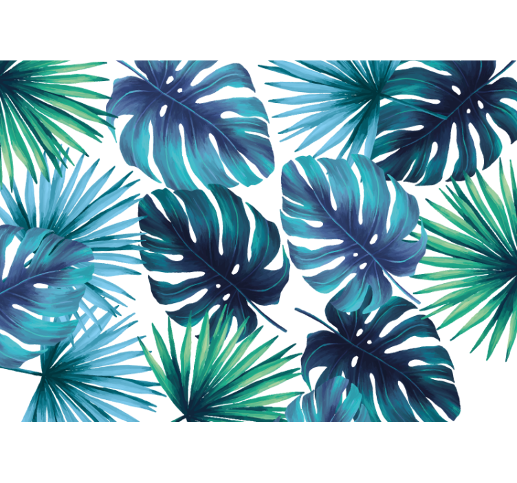 Kitchen roller blind tropical leaves california style - TenStickers