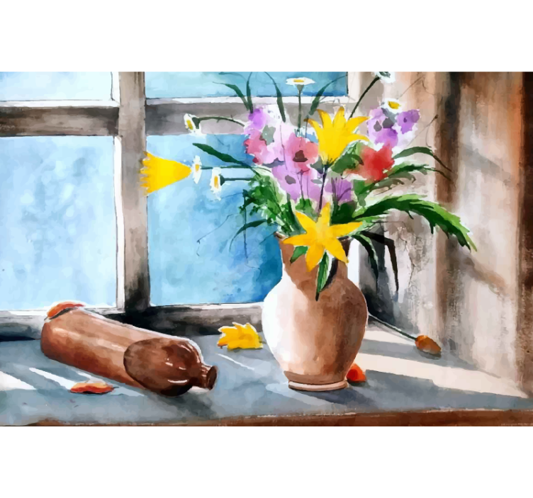 Kitchen roller blind vintage plant design - TenStickers