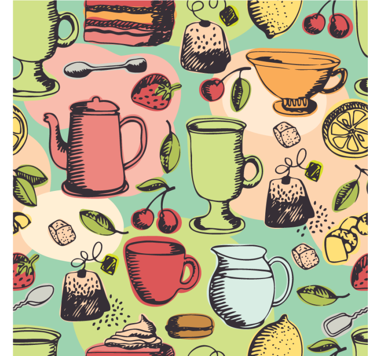 Kitchen roller blind food kitchen - TenStickers