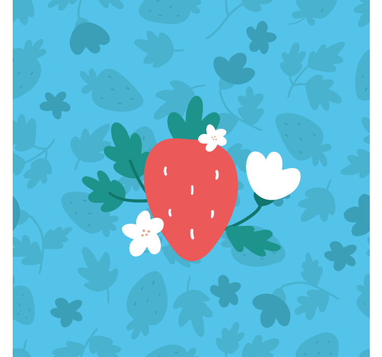 Kitchen roller blind with vibrant fruit and flower pattern - TenStickers