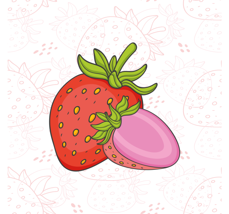 Kitchen roller blind seamless red and pink strawberries - TenStickers