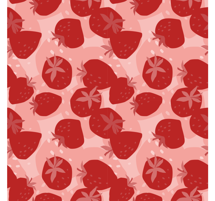 Kitchen roller blind with abstract seamless red strawberries - TenStickers