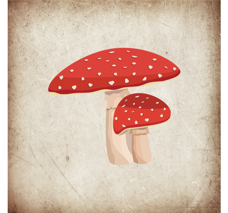 Kitchen roller blind amanita mushroom design - TenStickers