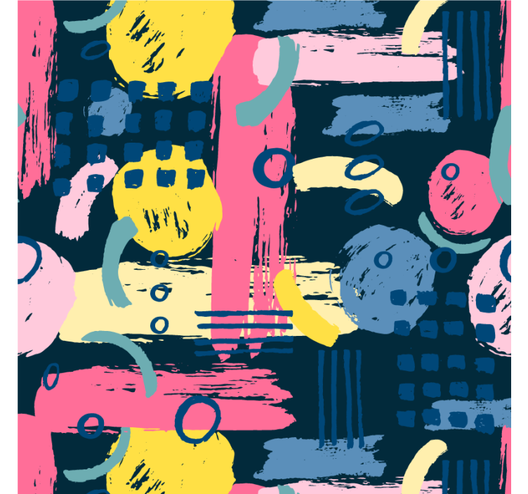 Colorful abstract living room roller blind - TenStickers