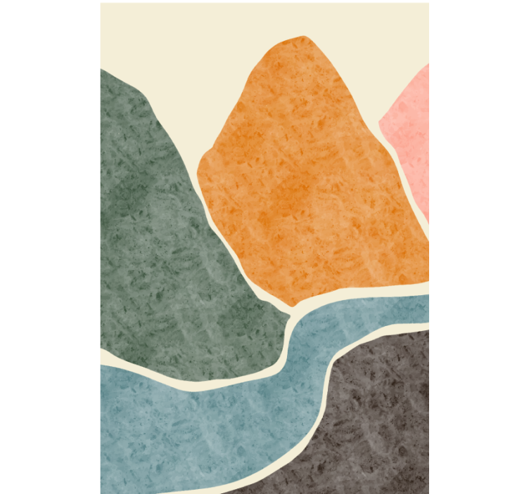 Living room roller blind modern abstract painting - TenStickers