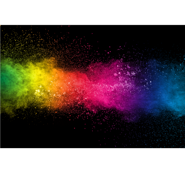 Living room roller blind multicolor splash - TenStickers