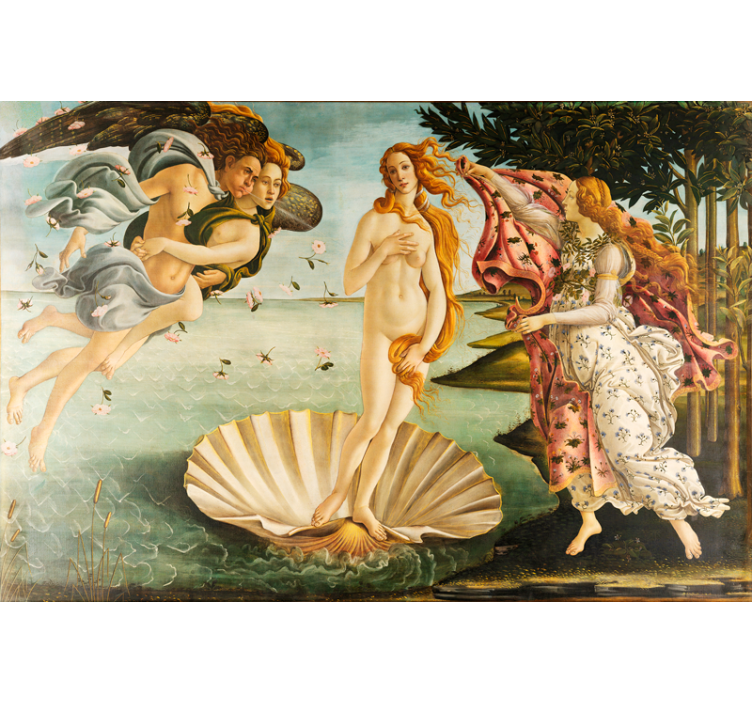 Living room roller blind the birth of venus - TenStickers
