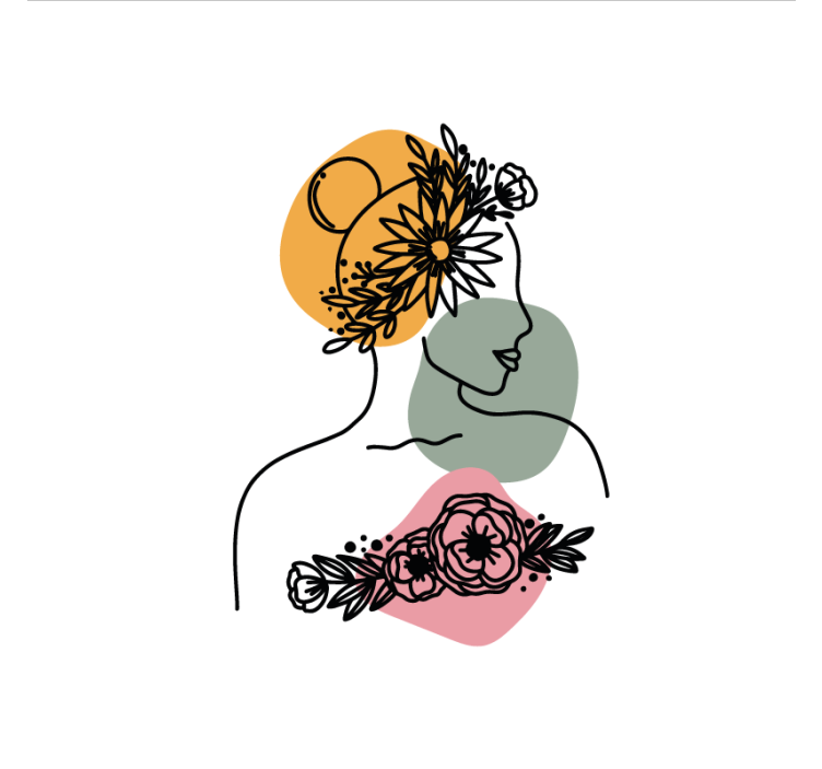 Living room roller blind with amazing floral face - TenStickers