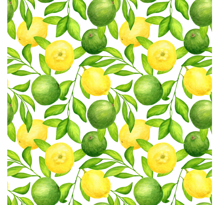 Living room roller blind lemons and limes - TenStickers